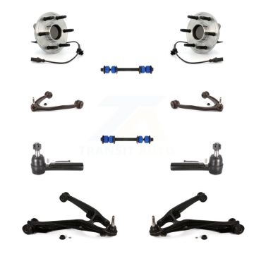 Front Bearing Lower Upper Control Arm Outer Tie Rod Link Kit (10Pc) For Chevrolet GMC XL K7T-111166