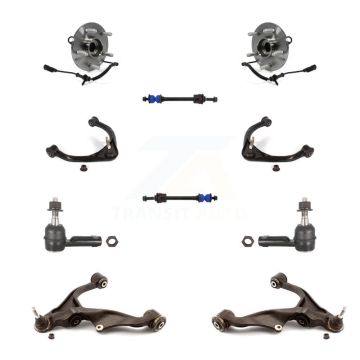 Front Bearing Lower Upper Control Arm Outer Tie Rod Link Kit (10Pc) For 2012 Ram 1500 4WD K7T-111167