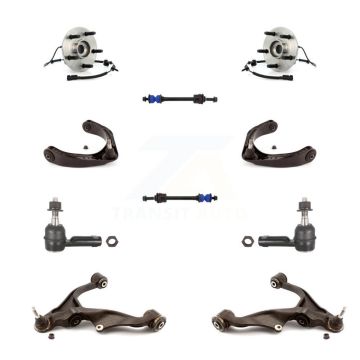 Front Bearing Lower Upper Control Arm Outer Tie Rod & Link Kit (10Pc) For Dodge Ram 1500 K7T-111169