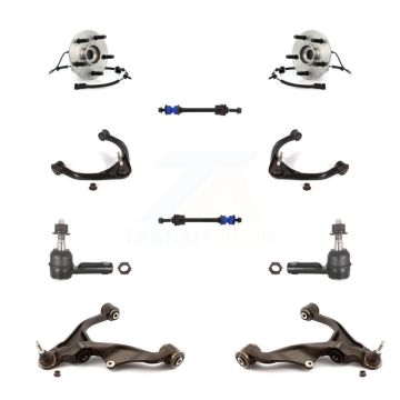 Front Bearing Lower Upper Control Arm Outer Tie Rod & Link Kit (10Pc) For Dodge Ram 1500 K7T-111171