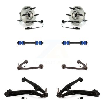Front Bearing Lower Upper Control Arm Link Kit (8Pc) For Chevrolet GMC Sierra 1500 Tahoe K7T-111185