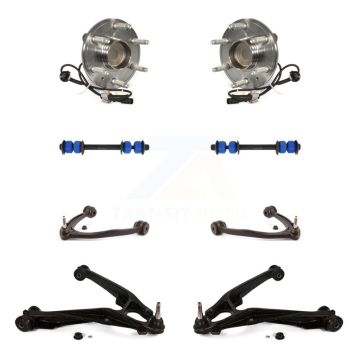 Front Bearing Lower Upper Control Arm & Link Kit (8Pc) For GMC Sierra 1500 Chevrolet RWD K7T-111188