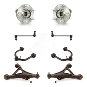Front Hub Bearing Lower Upper Control Arm & Link Kit (8Pc) For Chrysler 300 Dodge Charger K7T-111204