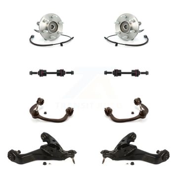 Front Hub Bearing Lower Upper Control Arm Link Kit (8Pc) For Ford Expedition Lincoln 4WD K7T-111205