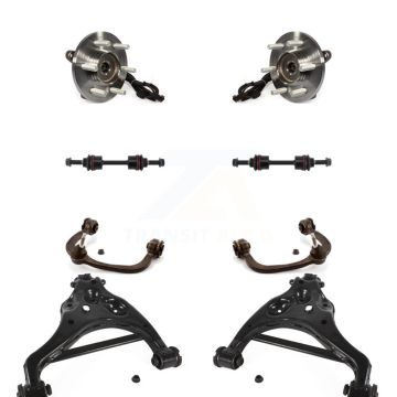 Front Hub Bearing Lower Upper Control Arm with Ball Joint & Link Kit (8Pc) For Ford F-150 K7T-111210