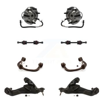 Front Hub Bearing Lower Upper Control Arm with Ball Joint & Link Kit (8Pc) For Ford F-150 K7T-111218