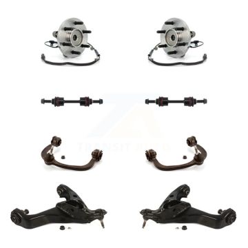 Front Hub Bearing Lower Upper Control Arm with Ball Joint & Link Kit (8Pc) For Ford F-150 K7T-111219