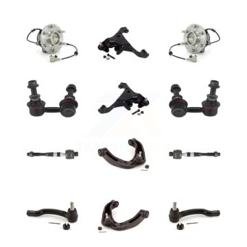 Front Bearing Lower Upper Control Arm Outer Inner Tie Rod Link Kit (12Pc) For Nissan RWD K7T-111222