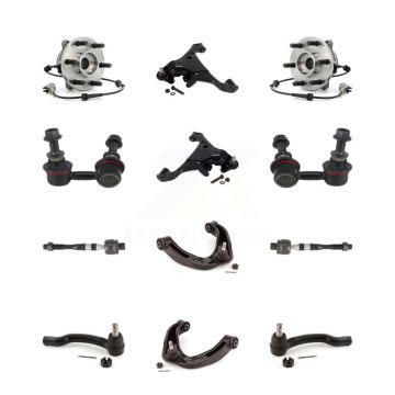 Front Bearing Lower Upper Control Arm Outer Inner Tie Rod Link Kit (12Pc) For Nissan 4WD K7T-111223