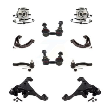 Front Bearing Lower Upper Control Arm Outer Tie Rod & Link Kit (10Pc) For Nissan Frontier K7T-111229