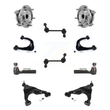 Front Hub Bearing Lower Upper Control Arm Outer Tie Rod Link Kit (10Pc) For Toyota Tacoma K7T-111232
