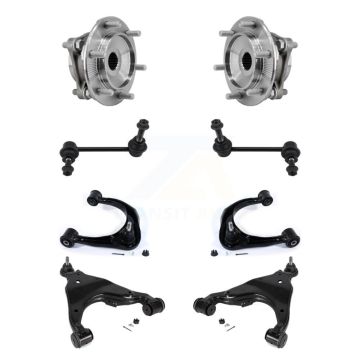 Front Bearing Lower Upper Control Arm with Ball Joint & Link Kit (8Pc) For Toyota Tacoma K7T-111233