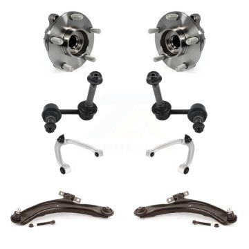 Front Bearing Lower Upper Control Arm & Link Kit (8Pc) For 09-14 Nissan 370Z Base/Touring K7T-111235