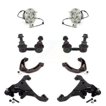 Front Bearing Lower Upper Control Arm & Link Kit (8Pc) For Nissan Frontier Pathfinder RWD K7T-111237