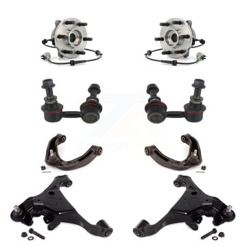 Front Bearing Lower Upper Control Arm & Link Kit (8Pc) For Nissan Frontier Pathfinder 4WD K7T-111238