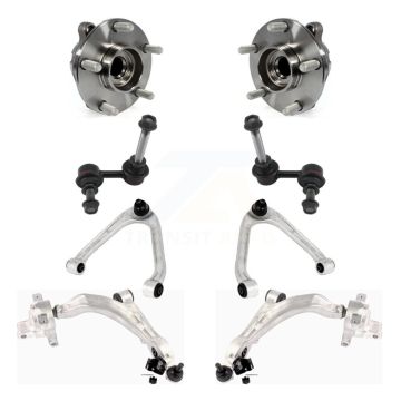 Front Hub Bearing Lower Upper Control Arm Link Kit (8Pc) For INFINITI FX35 QX70 FX37 RWD K7T-111239