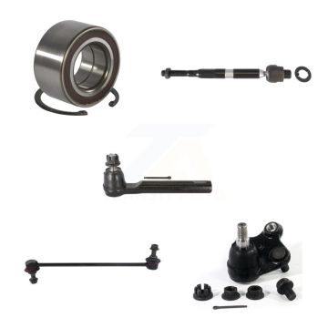 Front Right Wheel Bearing Link kit Lower Ball Joint Outer Inner Tie Rod End Kit (5Pc) For K7T-111307