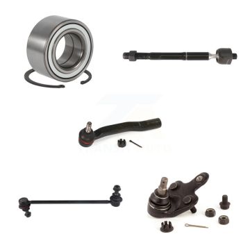 Front Left Wheel Bearing Link kit Lower Ball Joint Outer Inner Tie Rod End Kit (5Pc) For K7T-111310