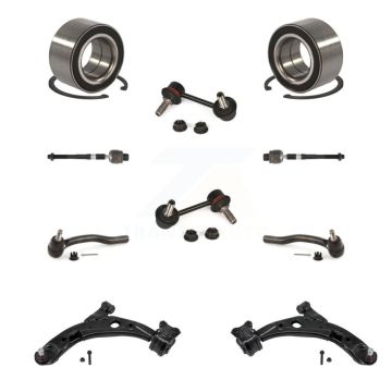 Front Bearing Lower Control Arm Outer Inner Tie Rod Link Kit (10Pc) For 07-15 Mazda CX-9 K7T-111316