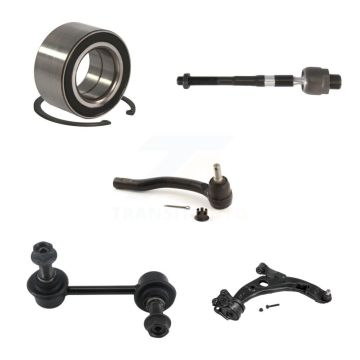 Front Right Bearing Link kit Lower Control Arm With Ball Joint Outer Inner Tie Rod Kit (5Pc) For K7T