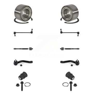 Front Bearing Lower Ball Joint Outer Inner Tie Rod Link Kit (10Pc) For Nissan Micra Versa K7T-111341