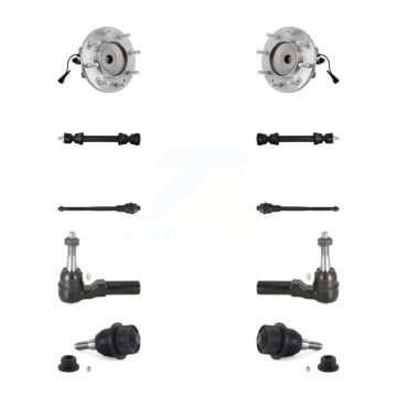 Front Bearing Lower Ball Joint Outer Inner Tie Rod Link Kit (10Pc) For GMC Sierra 3500 HD K7T-111411