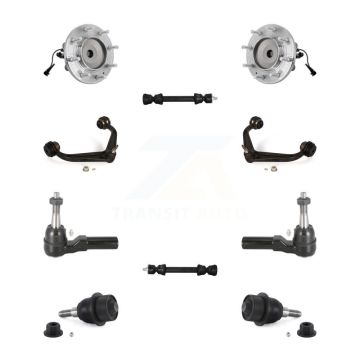 Front Bearing Upper Control Arm Lower Ball Joint Outer Tie Rod Link Kit (10Pc) For GMC HD K7T-111539