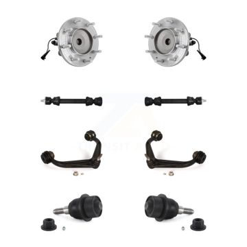 Front Hub Bearing Lower Ball Joint Upper Control Arm Link Kit For GMC Sierra 3500 HD RWD K7T-111559