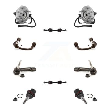 Front Hub Bearing Upper Control Arm Lower Ball Joint Outer Tie Rod & Link Kit (10Pc) For K7T-111590