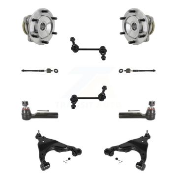 Front Hub Bearing Lower Control Arm Outer Inner Tie Rod Link Kit (10Pc) For Toyota Tacoma K7T-111627