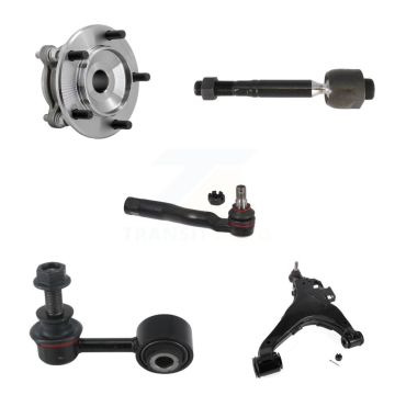 Front Right Hub Bearing Link kit Lower Control Arm With Ball Joint Outer Inner Tie Rod Kit (5Pc) For