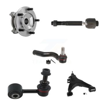 Front Left Hub Bearing Link kit Lower Control Arm With Ball Joint Outer Inner Tie Rod Kit (5Pc) For