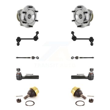 Front Hub Bearing Lower Ball Joint Outer Inner Tie Rod Link Kit (10Pc) For Toyota Tacoma K7T-111649