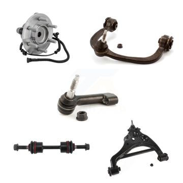 Front Left Hub Bearing Link kit Lower & Upper Control Arm with BJ Outer Tie Rod Kit (5Pc) For K7T-11