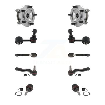 Front Bearing Lower Ball Joint Outer Inner Tie Rod Link Kit (10Pc) For Toyota Tundra RWD K7T-111678