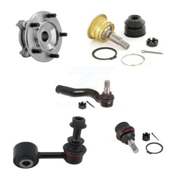 Front Left Hub Bearing Link kit Upper Lower Ball Joint Outer Tie Rod Kit (5Pc) For Toyota K7T-111695