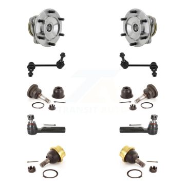 Front Hub Bearing Upper Lower Ball Joint Outer Tie Rod Link Kit (10Pc) For Toyota Tacoma K7T-111711