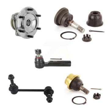 Front Right Hub Bearing Link kit Upper Lower Ball Joint & Outer Tie Rod End Kit (5Pc) For K7T-111716