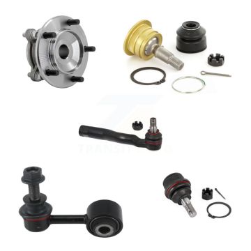 Front Right Hub Bearing Link kit Upper Lower Ball Joint & Outer Tie Rod Kit (5Pc) For RWD K7T-111718