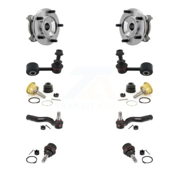 Front Bearing Upper Lower Ball Joint Outer Tie Rod Link Kit (10Pc) For Toyota Tundra RWD K7T-111719