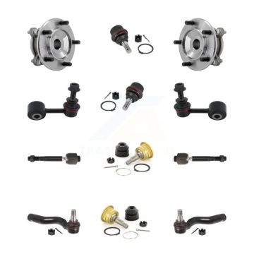 Front Bearing Upper Lower Ball Joint Outer Inner Tie Rod & Link Kit (12Pc) For Toyota RWD K7T-111720