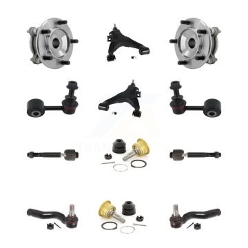 Front Bearing Lower Control Arm Upper Ball Joint Outer Inner Tie Rod Link Kit (12Pc) For K7T-111736
