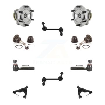 Front Hub Bearing Lower Control Arm Upper Ball Joint Outer Tie Rod & Link Kit (10Pc) For K7T-111768