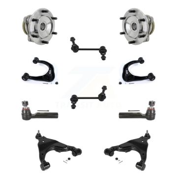 Front Hub Bearing Lower Upper Control Arm Outer Tie Rod Link Kit (10Pc) For Toyota Tacoma K7T-111774