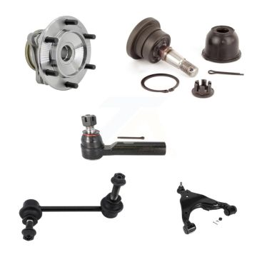 Front Left Hub Bearing Link kit Lower Control Arm Upper Ball Joint Outer Tie Rod Kit (5Pc) For K7T-1