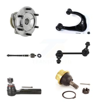 Front Left Hub Bearing Link kit Upper Crontrol Arm Lower Ball Joint Outer Inner Tie Rod Kit (6Pc) Fo
