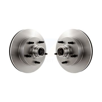 Front Disc Brake Rotors And Hub Assembly Pair For Ford E-150 Econoline Club Wagon K8-100019