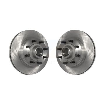 Front Disc Brake Rotors And Hub Pair For Ford E-350 Super Duty E-250 E-150 E-450 Econoline K8-100044