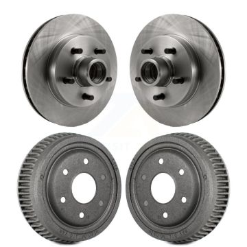Front Rear Brake Rotor Drum Kit For GMC Yukon RWD With 10" Diameter 6 Lug Wheels K8-102186