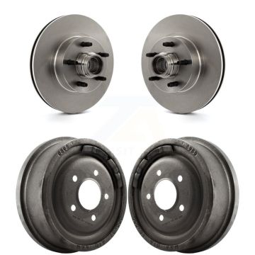 Front Rear Disc Brake Rotors Drums Kit For Ford Ranger With 10" Diameter Drum K8-102189